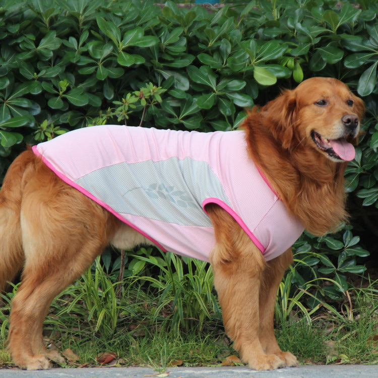 Polyester Breathable Pet Vest Dog Clothing Blue/Pink S-L