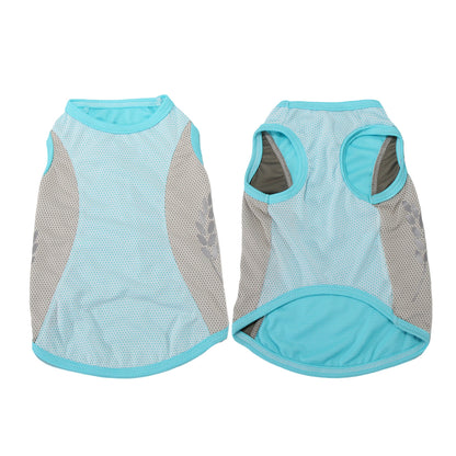 Polyester Breathable Pet Vest Dog Clothing Blue/Pink S-L
