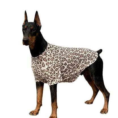 Leopard Print Polyester Pet Vest Medium Large Dog Clothing S-L