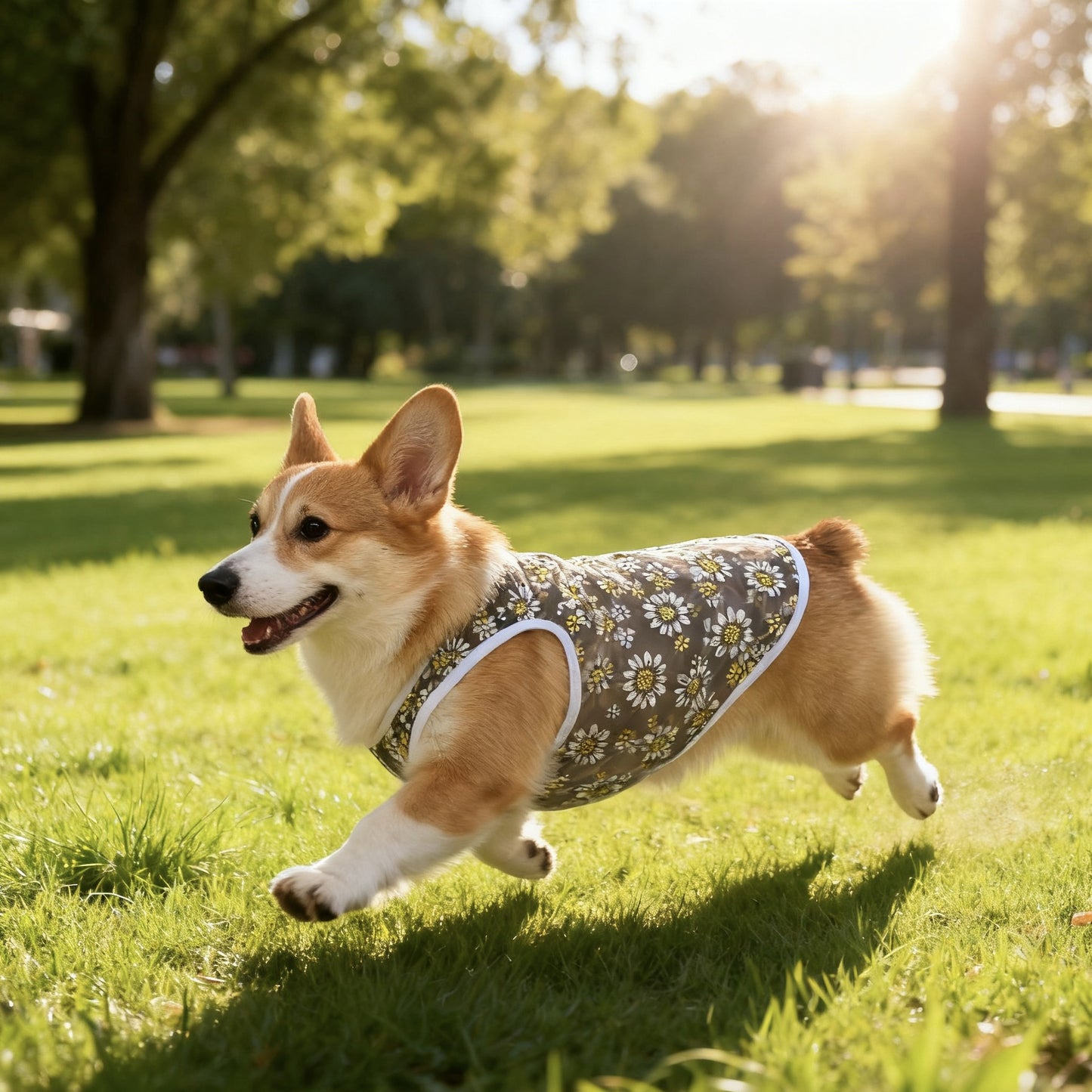 Polyester Printed Pet Vest 50g Dog Summer Shirt Black/White S-L