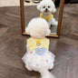Princess Style Yellow Polyester Pet Dress Lightweight 100g Small Dog Clothing XS-L