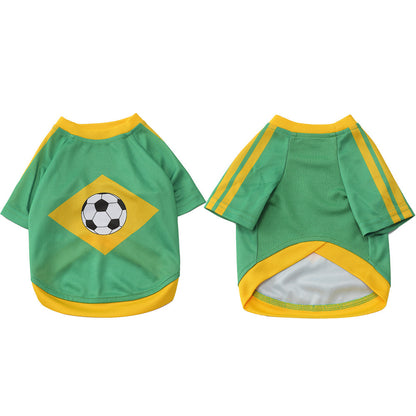 Pet Soccer Jersey Polyester Cotton Dog Vest 100g Small Dog Clothing M-XL
