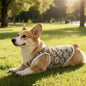 Polyester Printed Pet Vest 50g Dog Summer Shirt Black/White S-L
